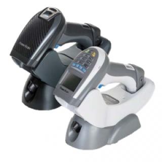 Datalogic PowerScan PM9500-RT vezeték nélküli vonalkód olvasó, kereskedelmi, 2D, imager (standard hatótáv), vezeték nélküli, 433 MHz, IP65, külön rendelendő: interface kábel, töltő dokkoló, tápegység, fehér, szürke