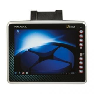 Datalogic Rhino II targonca terminál: 26,4cm (10,4''), érintő kijelző, kapacitív, fényerő: 350cd, USB (3x), RS232 (2x), Bluetooth, Ethernet (10/100/1000 Mbit), Wi-Fi (802.11a/b/g/n), 1024x768 pixel, ARM Quad Core, 1GHz, 2 GB, 8GB, Win, Android, IP65, IP67, tartalmaz.: tápkábel