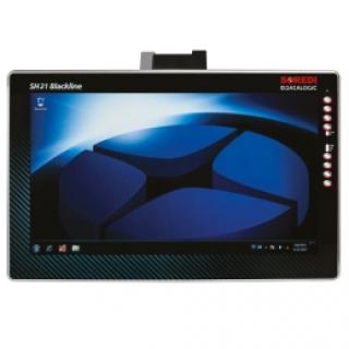 Datalogic SH21 Blackline ipari számítógép: 53.3 cm (21''), multi-touch - több érintéses kapacitív érintő kijelző, fényerő: 400cd, USB (4x), RS232 (2x), Bluetooth (class 4), Ethernet (10/100/1000 Mbit), Wi-Fi (802.11a/b/g/n), HDMI, 1920x1080 pixel, Intel Quad Core, 1,9 GHz, RAM: 4 GB, Flash: 32 GB, Win Embedded Standard 7, IP65, IP67, 110/230VAC