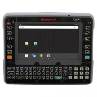 Honeywell VM1A targonca terminál: 20.3 cm (8''), érintő kijelző, rezisztív, billentyűzet (QWERTY, 64 gomb, háttérvilágítás), fényerő: 400cd, Bluetooth, Wi-Fi (802.11ac, belső antenna), NFC, Micro SD foglalat, 1280x768 pixel, Qualcomm Octa Core, 2.2GHz, RAM: 4 GB, Flash: 32 GB, Android (8.1), IP66, MIL-STD 810F, tartalmaz.: Google Mobile Services, akkumulátor